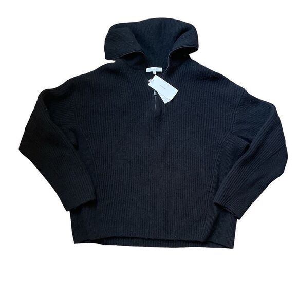 Quarter Zip Sweater In Black Size L - Picture 9 of 9